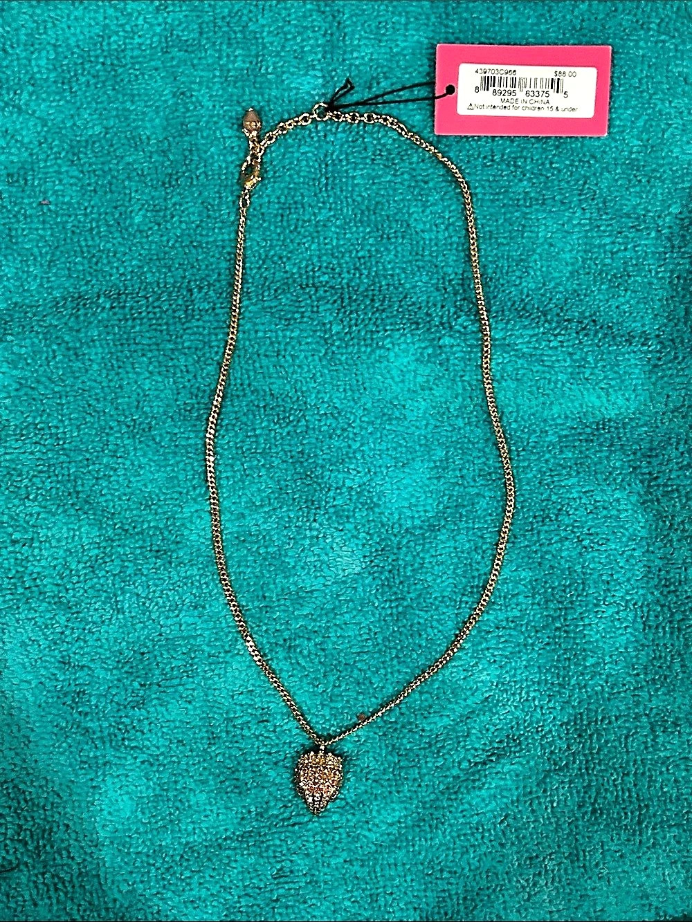 Kurt Geiger Gold-Tone Pendant Necklace NWT